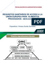 Requisitos Sanitarios de Acceso A La UE - Alimentos