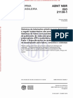 ISO 21138-1 de 05.2016 - Sistemas de Tubulações Plásticas para Drenagem e Esgoto Subterrâneos Não Pressurizados