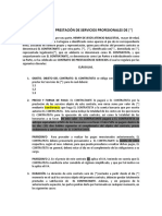 Minuta Creada para PRESTACION de SERVICIOS Cortos A Un Solo Pago