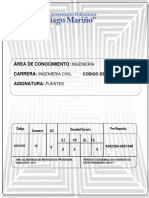 Programa Analítico - Puentes - Ingeniería Civil - Iupsm