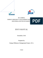 Esco Manual: Jica-Smeda Energy Efficiency Management Project For Industrial Sector in Pakistan