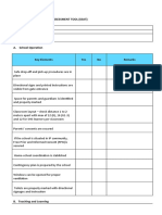 Annex B Simplified School Safety Assessment Tool (Ssat) School Name Location Validator/Visiting Official A. School Operation