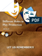 Different Roles in Play Production: Arts 10