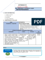 5° Grado - Actividad Del Dia 30 de Setiembre