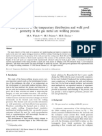 M.A. Wahab, 1998. The Prediction of The Temperature Distribution and Weld Pool Geometry in The Gas Metal Arc Welding Process