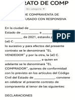 Contrato Compraventa de Auto Con Responsiva