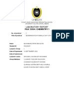 Lab 2 Chemistry (Determination Formula Unit of Compound)