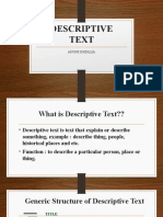 DESCRIPTIVE TEXT PPT