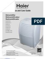 Haier Dm30ea Dm30ea-L Dm30a Dm45ea Dm65ea Dm30ej Dm32ejr3 Dm45ejr3 Dehumidifier Use and Care Guide Multilingual