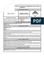 MSDS Materiales y Residuso Con Solventes