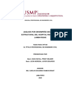 Análisis Por Desempeño Del Diseño: Estructural Del Hospital Regional de Lambayeque