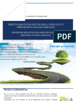 Particularități de Dezvoltare A Copilului Cu Cerințe Educaționale Speciale. Strategii Didactice de Individualizare A Procesului Educațional