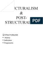 STRUCTURALISM and POST STRUCTURALISM