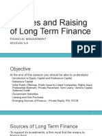 Sources and Raising of LT Finance