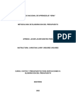 Metodologia de Elaboracion Del Presupuesto