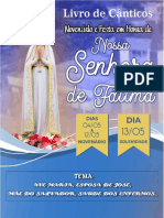 Livro de Canto Do Festejo de Nossa Senhora de Fátima 2021