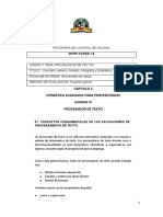 TEMA 6 PROCESADOR DE TEXTOS I, y II