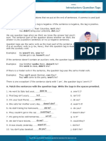 Introductory Question Tags Interactive Worksheet