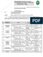 Informe de Visita Mes de Agosto