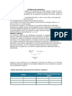 Configuración Electrónica y Cuantica