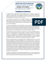 Ensayo La Sexualidad en La Adolescencia