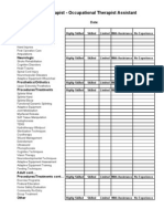 Ot Cota Skills Checklist 2