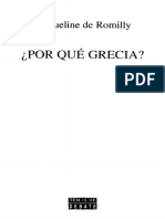 De ROMILLY, JACQUELINE. Por Qué Grecia. Prefacio, Capítulos 3, 4 y 5