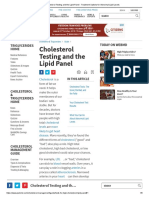 Cholesterol Testing and The Lipid Panel - Treatment Options For Abnormal Lipid Levels