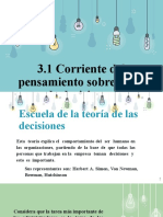 3.1 Corriente Del Pensamiento Sobre Toma de Decisiones