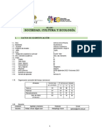 De Sociedad Cultura y Ecología 2022 Ii Administración