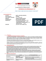 Experiencia de Aprendzaje #07 - 2°-A, B, C, D