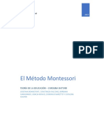 El Metodo Montessori TEORIA DE LA EDUCACIÓN