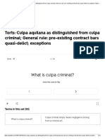 Torts: Culpa Aquilana As Distinguished From Culpa Criminal General Rule: Pre-Existing Contract Bars Quasi-Delict Exceptions