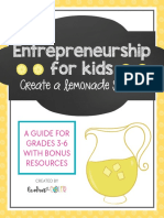 Entrepreneurship For Kids: Create A Lemonade Stand!