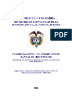 Cuadro Nacional de Atribución de Bandas de Frecuencias 2010