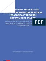 ORIENTACIONES TÉCNICAS Y DE GESTIÓN 2022. 18 Marzo