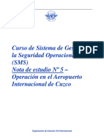 Silo - Tips - Curso de Sistema de Gestion de La Seguridad Operacional Sms Nota de Estudio N 5 Operacion en El Aeropuerto Internacional de Cuzco