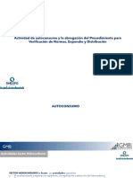 Actividad de Autoconsumo y La Abrogación Del Procedimiento para Verificación de Normas, Expendio y Distribución