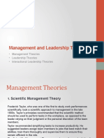 Management and Leadership Theories Edited