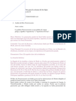 El Plan Maestro de Dios para La Crianza de Los Hijos DEUTERONOMIO 6