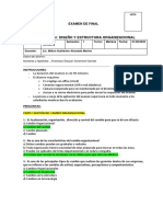 Examen Final - Diseño y Estructura Organizacional 2022-1