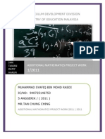 Additional Mathematics Project Work 1