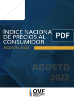 Índice Nacional de Precios Al Consumidor Agosto 2022