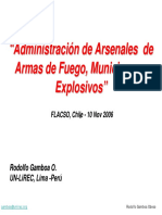 Administración de Arsenales de Armas de Fuego, Municiones y Explosivos.