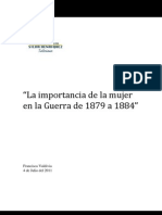 La Importancia de La Mujer en La Guerra de 1879 A 1884