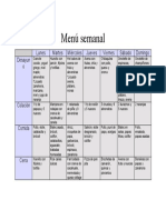 Menú Semanal