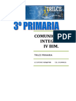 Comunicación Integral Iv Bim.: Trilce Primaria