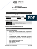 Formato - Informe Final Prácticas Pre Profesionales - Ingenierías