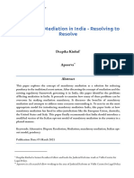 Mandatory Mediation in India Resolving To Resolve