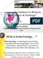 Talk 06 - Biotechnology Industry in Malaysia, Opportunities & Challenge - Prof. Syed Mohsin